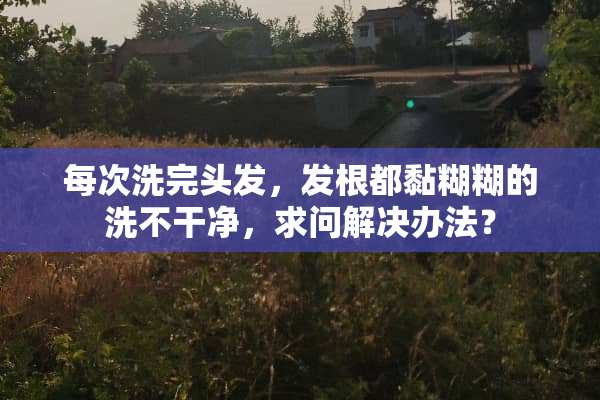 每次洗完头发，发根都黏糊糊的洗不干净，求问解决办法？