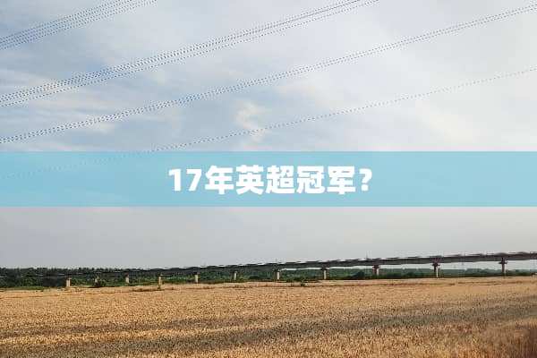 17年英超冠军？