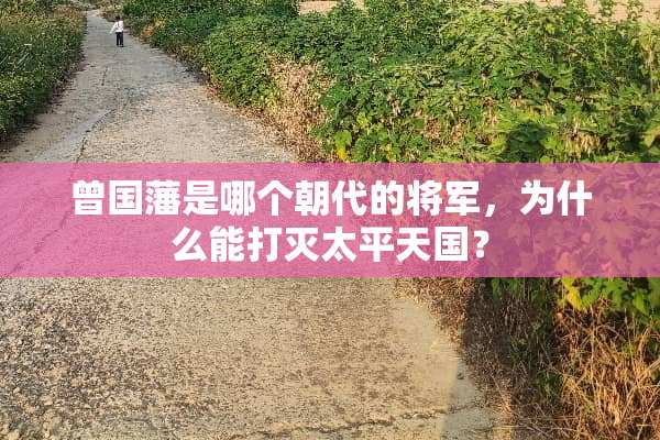 曾国藩是哪个朝代的将军，为什么能打灭太平天国？