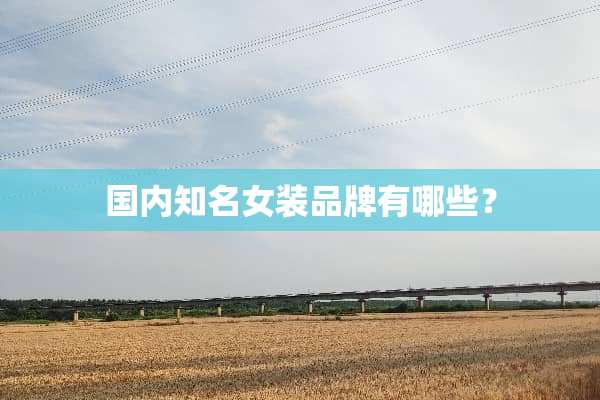 国内知名女装品牌有哪些？