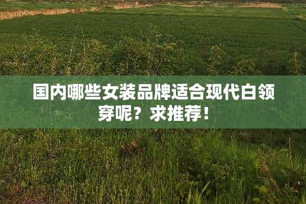 国内哪些女装品牌适合现代白领穿呢？求推荐！
