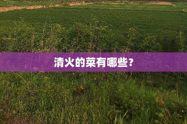 清火的菜有哪些？