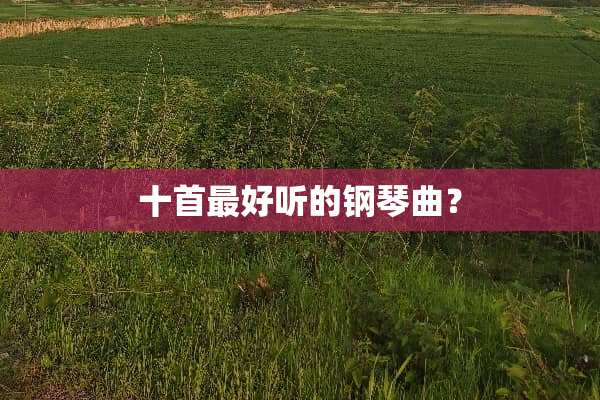 十首最好听的钢琴曲？