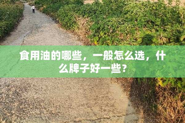 食用油的哪些，一般怎么选，什么牌子好一些？