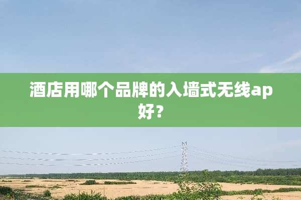 酒店用哪个品牌的入墙式无线ap好？
