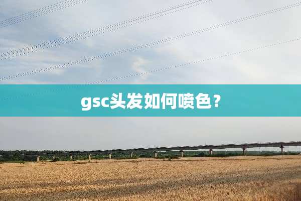 gsc头发如何喷色？