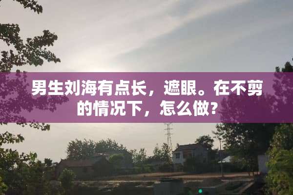 男生刘海有点长，遮眼。在不剪的情况下，怎么做？