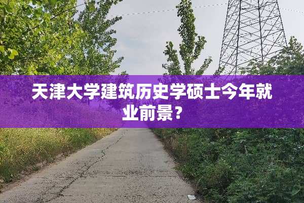 天津大学建筑历史学硕士今年就业前景？