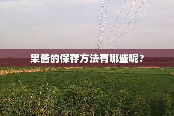 果酱的保存方法有哪些呢？