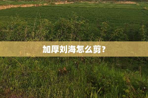 加厚刘海怎么剪？