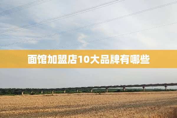 面馆加盟店10大品牌有哪些