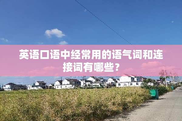 英语口语中经常用的语气词和连接词有哪些？