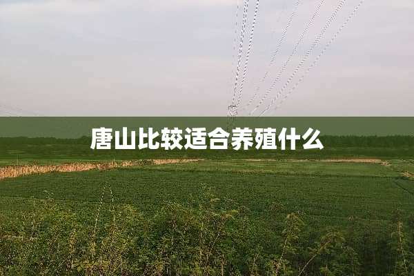 唐山比较适合养殖什么