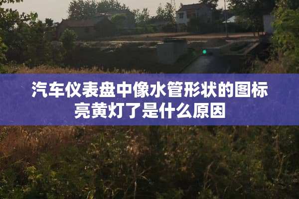 汽车仪表盘中像水管形状的图标亮黄灯了是什么原因