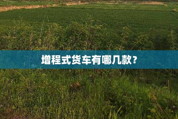 增程式货车有哪几款？