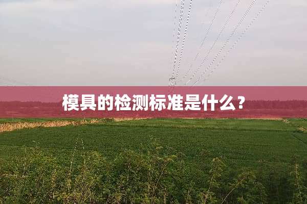 模具的检测标准是什么？