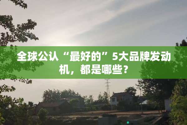 全球公认“最好的”5大品牌发动机，都是哪些？