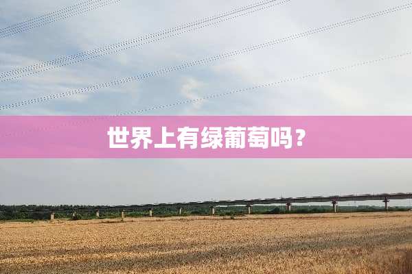 世界上有绿葡萄吗？