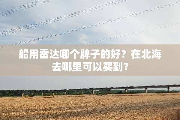 船用雷达哪个牌子的好？在北海去哪里可以买到？