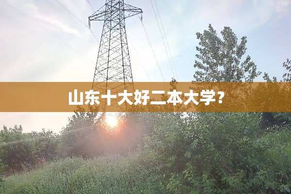 山东十大好二本大学？