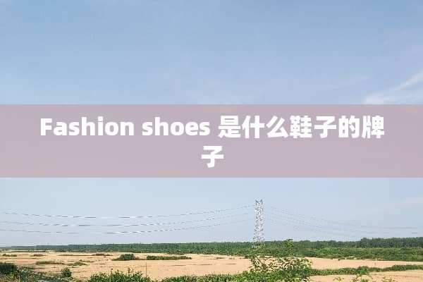 Fashion shoes 是什么鞋子的牌子