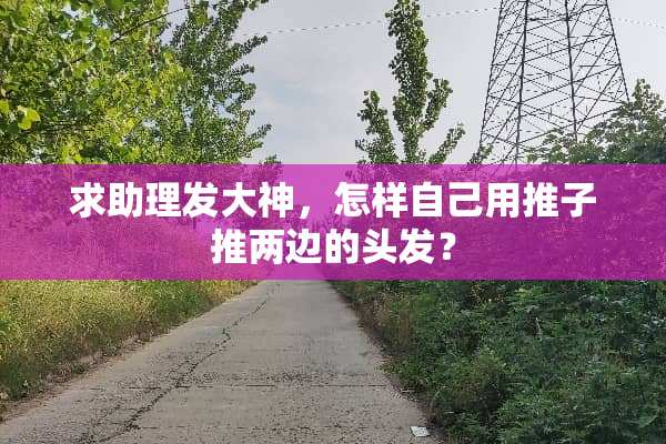 求助理发大神，怎样自己用推子推两边的头发？