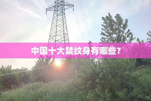 中国十**纹身有哪些？