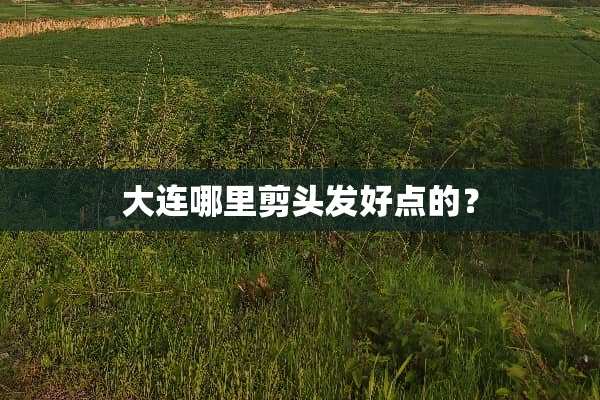 大连哪里剪头发好点的？