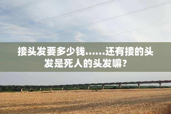 接头发要多少钱……还有接的头发是死人的头发嘛？