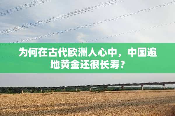 为何在古代欧洲人心中，中国遍地黄金还很长寿？