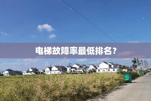 电梯故障率最低排名？