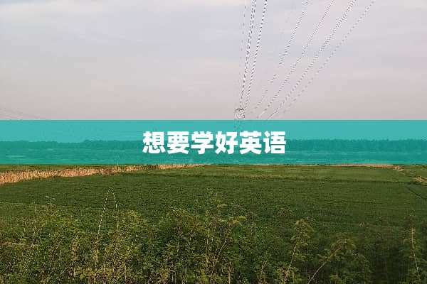 想要学好英语