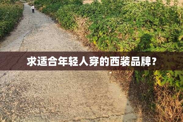 求适合年轻人穿的西装品牌？