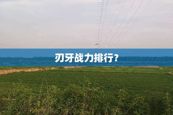 刃牙战力排行？