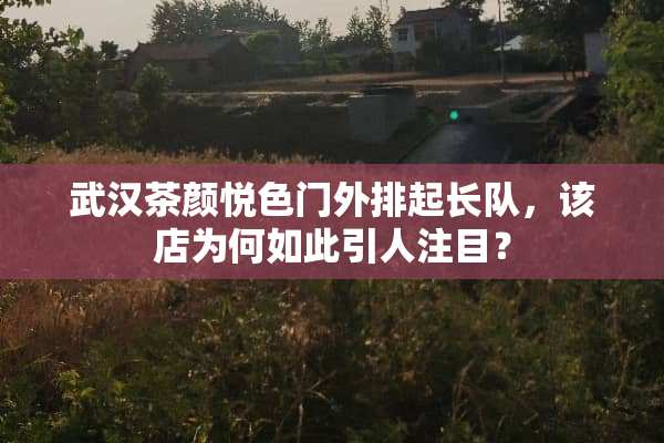 武汉茶颜悦色门外排起长队，该店为何如此引人注目？