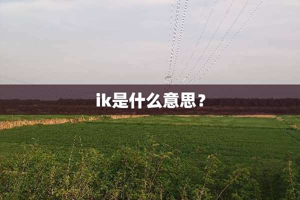 ik是什么意思？