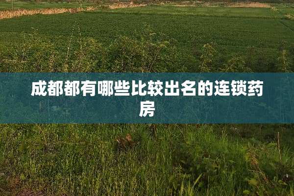 成都都有哪些比较出名的连锁药房
