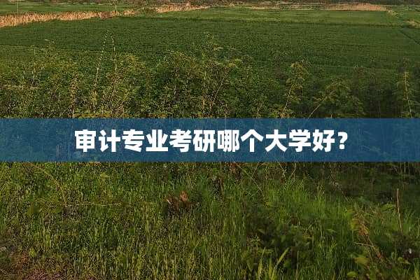 审计专业考研哪个大学好？