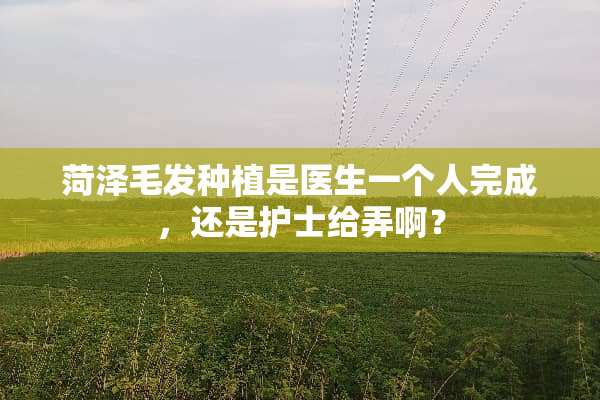 菏泽毛发种植是医生一个人完成，还是护士给弄啊？