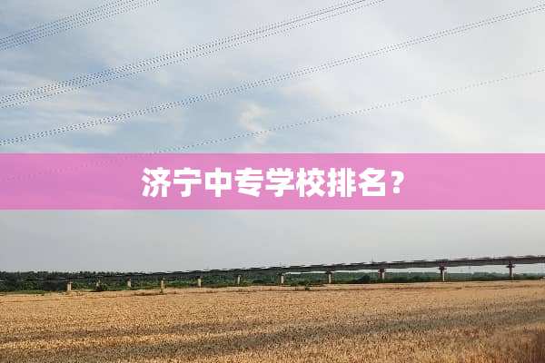 济宁中专学校排名？