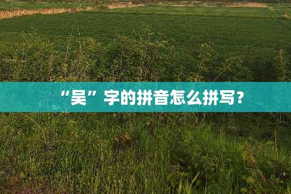 “吴”字的拼音怎么拼写？