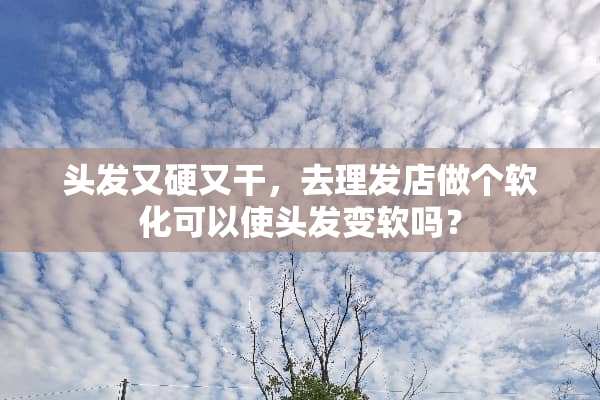 头发又硬又干，去理发店做个软化可以使头发变软吗？