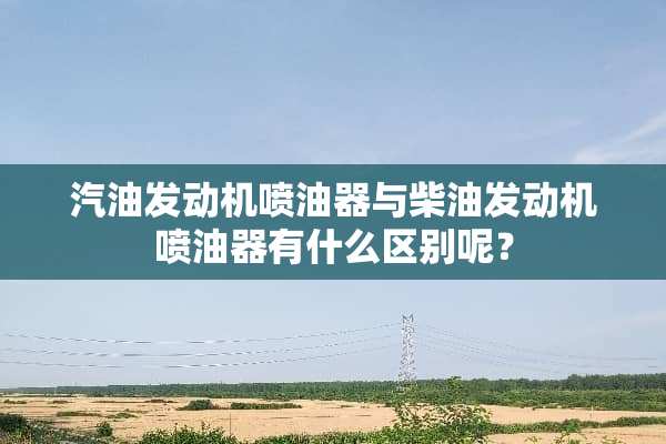 汽油发动机喷油器与柴油发动机喷油器有什么区别呢？