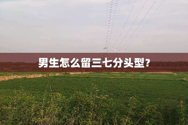 男生怎么留三七分头型？