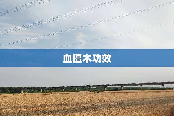 血檀木功效