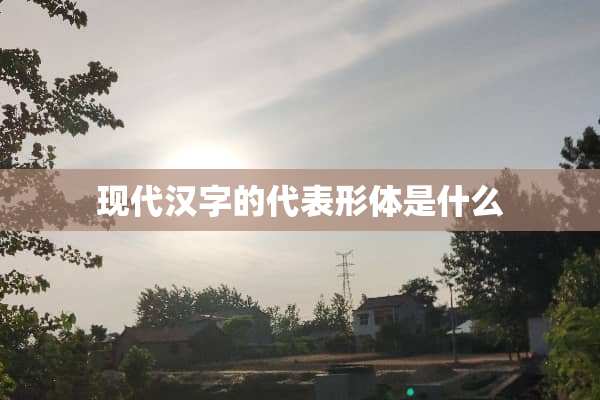 现代汉字的代表形体是什么