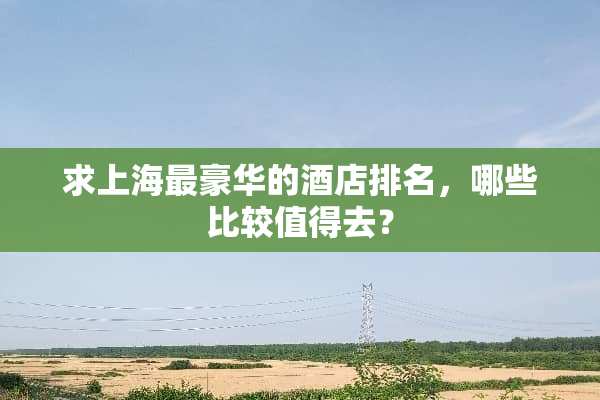 求上海最豪华的酒店排名，哪些比较值得去？