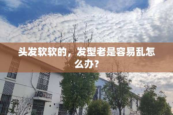头发软软的，发型老是容易乱怎么办？