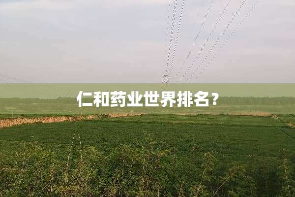 仁和药业世界排名？