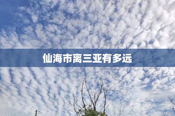 仙海市离三亚有多远